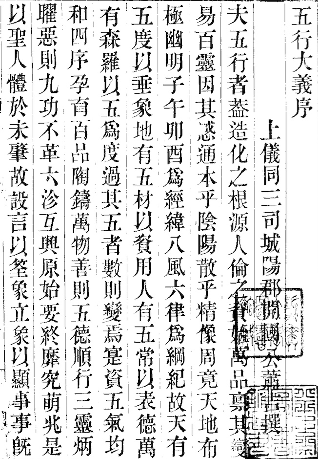 Preface to Xiao Ji's Wuxing dayi