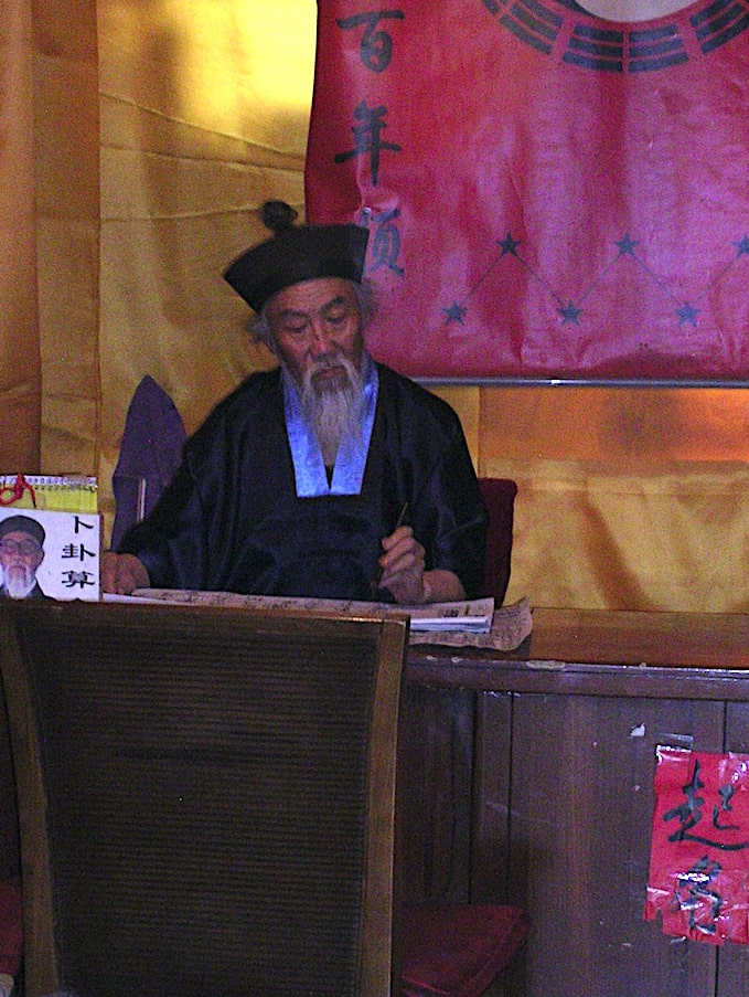 Contemporary fortune-teller in Beijing