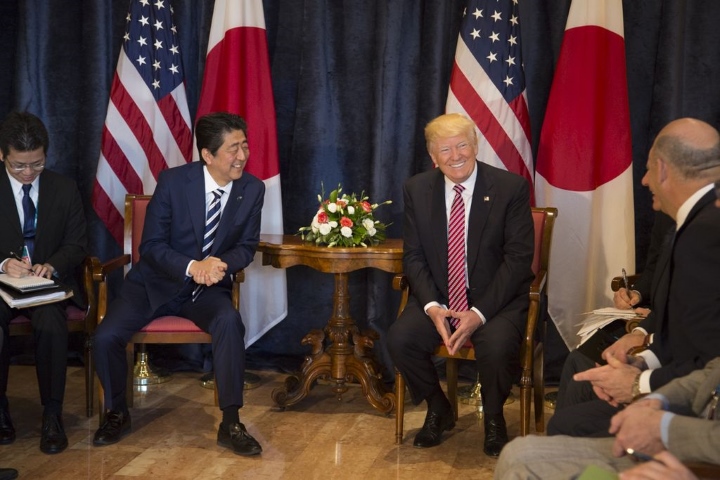 President Trump and Prime Minister Abe meet at summit